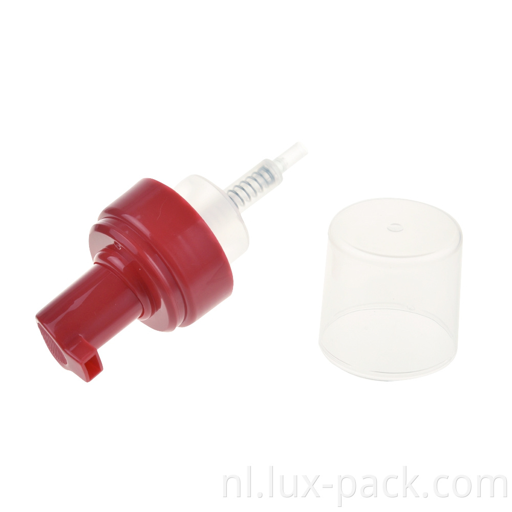Schuimzeepdispenser fles past in staat Pompkoppen handzeep plastic pomp wit